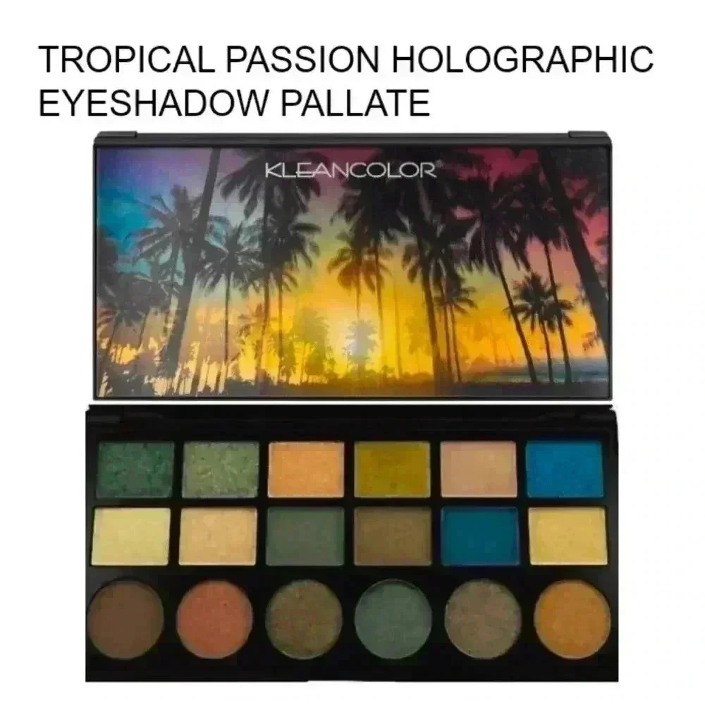 Kleancolor 18 shade Tropical Passion Holographic Eyeshadow Palette